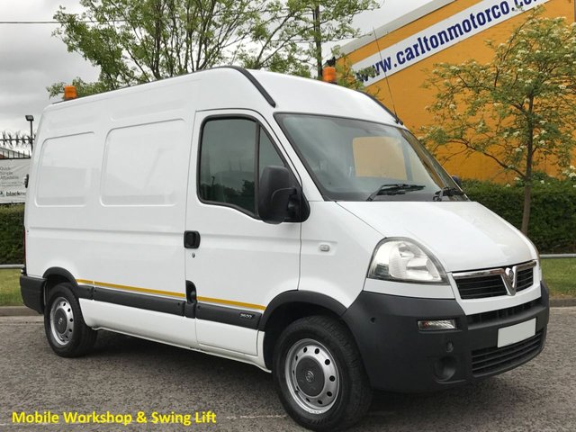 2008 58 Vauxhall Movano 3500 High Roof [ Mobile Workshop+Swing Lift ] L1 H2 van Free UK Delivery
