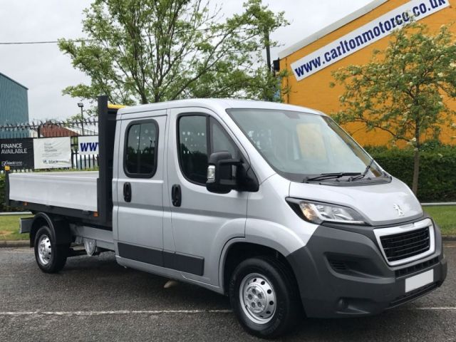 2015 15 Peugeot Boxer 2.2 HDI 335 L3 Lwb Crew Cab 7s Dropside Low Mileage Free UK Delivery