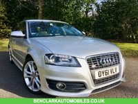 USED 2011 61 AUDI S3 2.0 TFSI Sportback S Tronic Quattro DOCTOR OWNED SINCE 2015/GREAT SERVICE HISTORY X6 STAMPS DOCTOR OWNED LOCALY SINCE 2015 GREAT SERVICE HISTORY X6 STAMPS--LAST SERVICED @62,536 MILES//FULL BLACK LEATHER/SATNAV/REAR PARK ASSIST