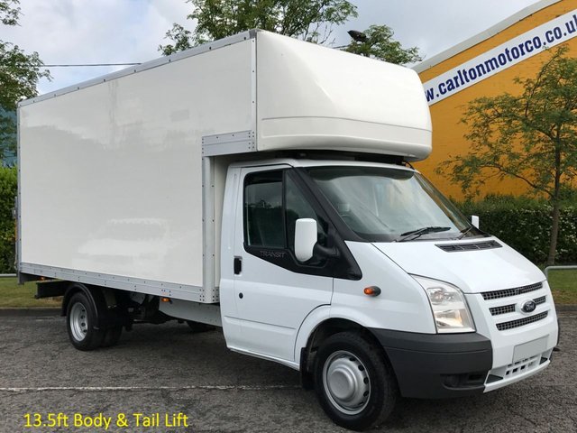 2012 12 Ford Transit 2.2TDCi 125 350EF Luton 13.ft Box Body DRW Ex Lease Free UK Delivery