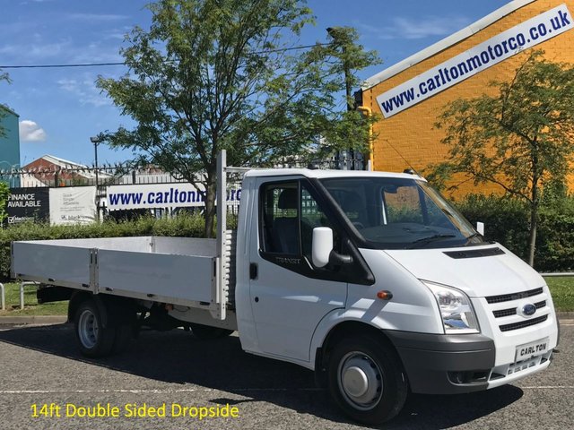 2011 61 Ford Transit 115 T350EF Dropside 14ft Double Sided,Ex Lease F.S.H, Free UK Delivery