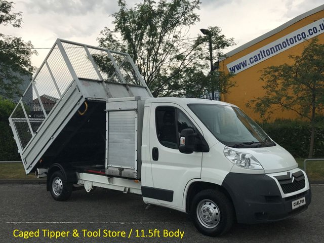 2010 10 Citroen Relay 2010/ 10 Citroen Relay 2.2HDi 120 L3 35 Tipper + Toolbox Caged Sides Low Mileage Ex lease light use Free UK Delivery