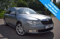 USED 2011 11 SKODA SUPERB 2.0 ELEGANCE TDI CR DSG 5d AUTO 140 BHP FSH! RARE PANORAMIC ROOF! STUNNING COLOUR COMBO STEEL GREY WITH CREAM LEATHER!