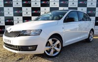USED 2015 15 SKODA RAPID 1.4 SPACEBACK SE SPORT TSI DSG 5d AUTO 121 BHP 1 Owner, FDSH, Pan Roof, NAV, AC