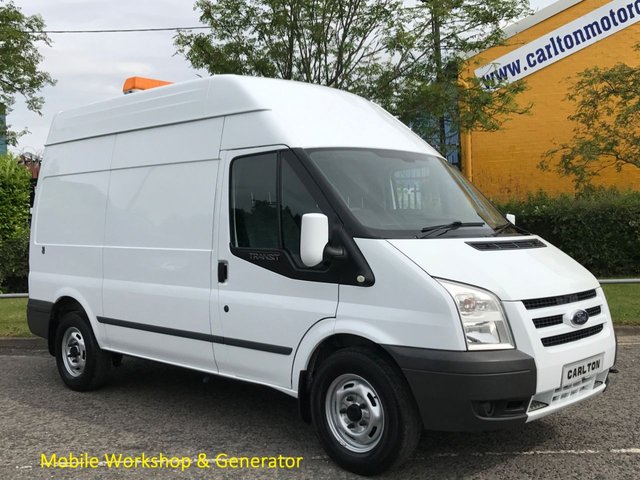 2011 11 Ford Transit 100 T350m High Roof [ Mobile Workshop+ Generator ] Van XBG Lease Printout history Free UK Delivery