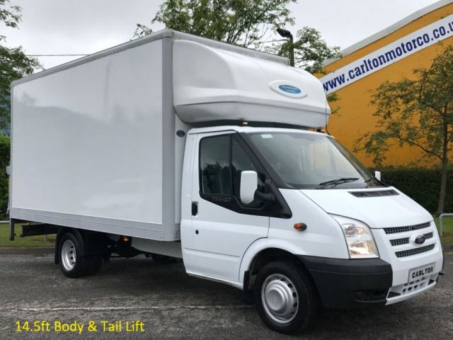 2012 12 Ford Transit 125 T350 LWB 14.5ft LUTON BOX VAN+ TAIL-LIFT DRW Free UK Delivery