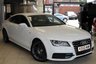 USED 2012 12 AUDI A7 3.0 TDI QUATTRO S LINE 5d 204 BHP BLACK HEATED LEATHER SEATS + AUDI SERVICE HISTORY + SAT NAV + BLUETOOTH + 20 INCH ALLOYS + ELECTRIC TAILGATE + CRUISE + XENONS + HEADS UP DISPLAY.
