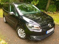 USED 2011 61 VOLKSWAGEN TOURAN 1.6 S TDI 5d 106 BHP NEW SHAPE, VW + 1 LADY OWNER WITH FULL VW SERVICING, REAR PARK SENSORS / PRIVACY GLASS / CRUISE CONTROL/ BLUETOOTH HANDS FREE KIT /