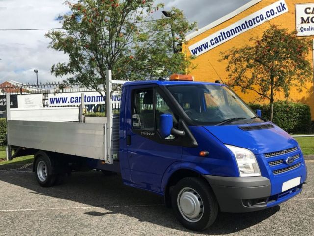 2013 13 Ford Transit 2.2TDCi 125 350 LWB Dropside+Tail Lift DRW Low Mileage Delivery TBA