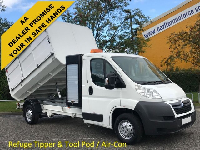 2011 11 Citroen Relay 35 L3 HDI LWB Refuge-Tipper Pod Tool box, A/C Low Mileage Free UK Delivery