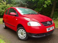 USED 2007 07 VOLKSWAGEN FOX 1.2 6V 3d 54 BHP ''INSURANCE GROUP 1 ---GREAT FIRST CAR --ONLY 22,000 MILES,,,1 OWNER