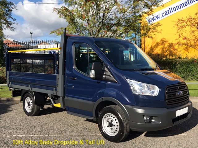 2014 14 Ford Transit 2.2 310S Dropside+T/Lift 10.ft Alloy body SRW Fsh Free UK Delivery