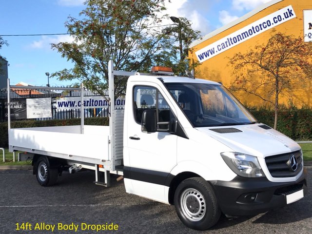 2014 14 Mercedes-Benz Sprinter 313 CDI Lwb 14ft Alloy Body Dropside / Pickup Free UK Delivery