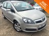 USED 2007 57 VAUXHALL ZAFIRA 1.6 CLUB 16V 5d 105 BHP LOW MILEAGE SEVEN SEAT 1,6 PETROL