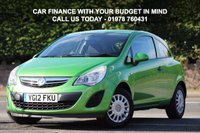 USED 2012 12 VAUXHALL CORSA 1.0 S ECOFLEX 3d 64 BHP Full Service History & 2 Keys