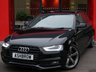 USED 2012 62 AUDI A4 AVANT 2.0 TDI S LINE BLACK EDITION 5d 143 S/S UPGRADE LED INTERIOR LIGHT PACK, MANUAL 6 SPEED GEARBOX, START STOP TECHNOLOGY, LED XENON LIGHTS, FRONT FOG LIGHTS, 19 INCH ROTOR WHEELS, HEADLAMP WASHERS, BLACK ROOF RAILS, PRIVACY GLASS, BLACK 1/2 LEATHER INTERIOR, LEATHER FLAT BOTTOM MULTI FUNCTION STEERING WHEEL, DAB RADIO, AUDI MUSIC INTERFACE FOR IPOD/USB DEVICES (AMI), BLUETOOTH PHONE, BANG & OLUFSEN SOUND SYSTEM, CRUISE CONTROL, LIGHT & RAIN SENSORS WITH AUTO DIMMING REAR VIEW MIRROR, SPORT SEATS, SERVICE HISTORY