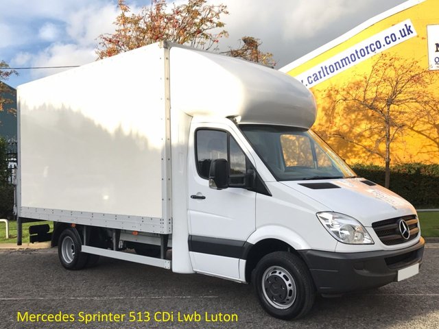 2010 10 Mercedes-Benz Sprinter 2.1 513 CDI 130 LWB Luton Box Van+ T/Lift Side Door Low Mileage Ex Council 5000kgs gross