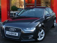 USED 2014 64 AUDI A4 2.0 TDI SE TECHNIK 4d 136 S/S HDD SAT NAV WITH JUKEBOX & DVD PLAYBACK (MMI NAVIGATION PLUS), FULL LEATHER INTERIOR, DAB RADIO, WIRELESS LAN CONNECTION (WLAN), BLUETOOTH MOBILE PHONE PREP WITH MUSIC STREAMING, AUDI MUSIC INTERFACE FOR IPOD / USB DEVICES (AMI), FRONT & REAR PARKING SENSORS WITH DISPLAY, FRONT FOG LIGHTS, 17 INCH 5 SPOKE ALLOYS, LEATHER MULTI FUNCTION STEERING WHEEL, CRUISE CONTROL, LIGHT & RAIN SENSORS WITH AUTO DIMMING REAR VIEW MIRROR, 1 OWNER FROM NEW, AUDI SERVICE HISTORY, &pound;30 ROAD TAX