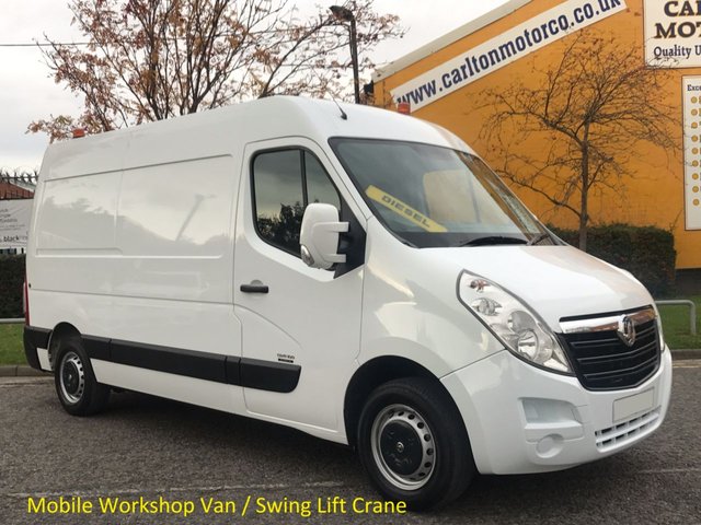 2011 60 Vauxhall Movano 2.3 Cdti L2 Mobile Workshop [ Internal Swing Lift / Crane ] H2 van Free UK Delivery