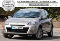 USED 2012 12 RENAULT CLIO 1.1 DYNAMIQUE TOMTOM TCE 3d 100 BHP +++ FREE 6 months Autoguard Warranty included in screen price +++