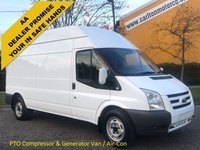 USED 2010 10 FORD TRANSIT 2.4 140 T350 LWB High Roof [ Mobile Workshop P,T,O Generator Compressor ] Van Low Mileage Fsh 
