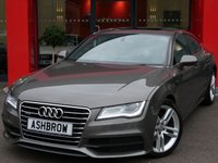 USED 2013 13 AUDI A7 SPORTBACK 3.0 TDI QUATTRO S LINE 5d AUTO S/S OVER &pound;2000 OF EXTRA SPEC, UPGRADE ELECTRIC SLIDE / TILT SUNROOF, UPGRADE REAR VIEW CAMERA, SAT NAV, FULL BLACK LEATHER INTERIOR, HEATED FRONT SEATS, ELECTRIC TAILGATE, AUDI MUSIC INTERFACE FOR IPOD/USB DEVICES (AMI), DAB RADIO, BLUETOOTH PHONE & MUSIC STREAMING, AUTO HILL HOLD, LED XENON LIGHTS, FRONT & REAR PARKING SENSORS WITH DISPLAY, 19 INCH ALLOYS, PADDLE SHIFT, CRUISE CONTROL, LIGHT & RAIN SENSORS, FULL AUDI SERVICE HISTORY