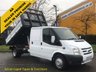 USED 2011 61 FORD TRANSIT Transit 2.4TDCi 115 350 D/Cab Caged Tipper- Rear Tool store, DRW Delivery TBA 
