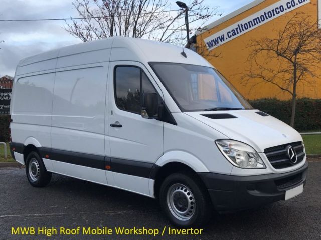 2012 12 Mercedes-Benz Sprinter 2.1 313 CDI 129 Mwb High Roof [ Mobile Workshop Invertor] Van Low Mileage Free UK Delivery