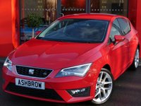 USED 2015 65 SEAT LEON 2.0 TDI FR TECHNOLOGY 5d 150 S/S &pound;30 TAX, 1 OWNER FROM NEW, FULL SERVICE HISTORY, UPGRADE PERFORMANCE 18 IN ALLOYS, UPGRADE LED INTERIOR LIGHTING PACK (LED ROOF+FOOTWELL LIGHTS), UPGRADE CONVENIENCE PACK (AUTO LIGHTS + WIPERS + AUTO DIMMING REAR VIEW MIRROR), NAV, DAB, BLUETOOTH W/ AUDIO STREAMING, PARKPILOT FRONT+REAR PARKING SENSORS W/ DISPLAY,  USB+AUX INPUT FOR IPOD/USB/MP3, ELECTRIC FOLDING HEATED DOOR MIRRORS, TYRE PRESSURE MONITORING, LEATHER FLAT BOTTOM MULTIFUNCTION STEERING WHEEL,SEAT DRIVE PROFILE,VOICE COMMAND,VAT Q