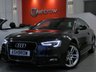 USED 2014 14 AUDI A5 2.0 TDI S LINE 2d AUTO 177  S/S UPGRADE TECHNOLOGY PACK HIGH INCLUDING PARKING SYSTEM PLUS FRONT & REAR WITH DISPLAY AUDI MUSIC INTERFACE (AMI) VOICE DIALOGUE SYSTEM DVD PLAYER & MMI NAVIGATION PLUS (HDD WITH JUKEBOX), DAB RADIO, BLUETOOTH PHONE & MUSIC STREAMING, WIRELESS LAN CONNECTION (WLAN), LED XENON LIGHTS FRONT FOG LIGHTS, 18 INCH TWIN 5 SPOKE ALLOYS, FULL BLACK LEATHER, LEATHER MULTIFUNCTION TIPTRONIC STEERING WHEEL (PADDLE SHIFT), LIGHT & RAIN SENSORS WITH AUTO DIMMING REAR VIEW, CRUISE, FULL AUDI SERVICE HISTORY