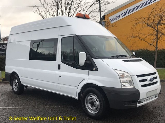 2009 59 Ford Transit 2.4 115 T350 LWB [ 8 seat Welfare Unit +Toilet ] Hi/R van Low Mileage Delivery T,B,A