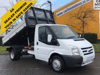 USED 2011 61 FORD TRANSIT 2.4 100 T350m Tipper 10.5ft Alloy Body Low Mileage DRW Ex Council Free UK Delivery 