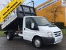 USED 2011 61 FORD TRANSIT 2.4 100 T350m Tipper 10.5ft Alloy Body Low Mileage DRW Ex Council Free UK Delivery 