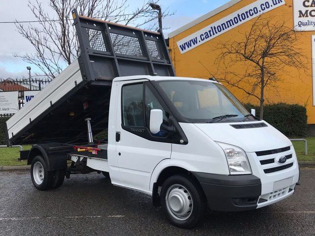 2011 61 Ford Transit 2.4 100 T350m Tipper 10.5ft Alloy Body Low Mileage DRW Ex Council Free UK Delivery