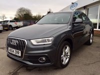 USED 2014 64 AUDI Q3 2.0 TDI QUATTRO S LINE 5d 174 BHP DAYTONA GREY PEARL
