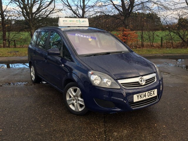 2014 14 Vauxhall Zafira 1.7 EXCLUSIV CDTI ECOFLEX 5d 108 BHP