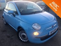 USED 2011 11 FIAT 500 0.9 LOUNGE 3d 85 BHP STYLISH ECONOMICAL FUN 3 DOOR HATCHBACK