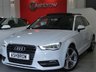 USED 2012 62 AUDI A3 2.0 TDI SPORT 3d 150 S/S UPGRADE: PANORAMIC GLASS SUNROOF, NAV, BLACK MILANO LEATHER, PRIVACY GLASS, DAB, COMFORT PACK (AUTO LIGHTS+WIPERS, AUTO DIM REAR VIEW, WINDSCREEN SUNBAND),INTERIOR LIGHTING PACK (LED INTERIOR+FOOTWELL LIGHTS), ADAPTIVE XENONS W/ LED DRL+TAIL LIGHTS, 18 IN 5 ARM DYNAMIC ALLOYS, REAR ACOUSTIC PARKING SYSTEM, USB + IPOD, STORAGE PACK, D&M PREMIUM SOUND SOLUTIONS SUBWOOFER (SPARE WHEEL WELL),CRUISE, BLUETOOTH W/ AUDIO STREAMING, AUDI DRIVE SELECT, AUDI MUSIC INTERFACE, VOICE COMMAND, LEATHER 3 SPOKE