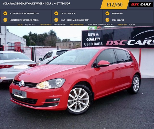 USED 2015 15 VOLKSWAGEN GOLF VOLKSWAGEN GOLF 1.6 GT TDI 5DR JUST ARRIVED,LOW MILES