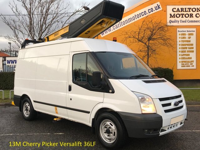 2012 61 Ford Transit 2.2 350 Mwb [ Cherry Picker 13m Versalift  ] H2 van Low mileage, RWD