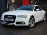 USED 2013 63 AUDI A5 SPORTBACK 2.0 TDI S LINE BLACK EDITION 5d 177 S/S UPGRADE TECHNOLOGY PACK HIGH INCLUDING PARKING SYSTEM PLUS (FRONT & REAR WITH DISPLAY) AUDI MUSIC INTERFACE (AMI) DVD PLAYER MMI NAVIGATION PLUS RADIO SYSTEM FOR MMI PLUS & VOICE DIALOGUE SYSTEM, UPGRADE 19 INCH 5 SEGMENT SPOKE ALLOYS, UPGRADE AUDI HILL HOLD ASSIST, UPGRADE DE-BADGE FEATURE, BANG & OLUFSEN SOUND SYSTEM, PRIVACY GLASS, DAB RADIO, BLUETOOTH PHONE & MUSIC STREAMING, WIRELESS LAN CONNECTION (WLAN), LED XENONS,  FULL BLACK LEATHER, LEATHER FLAT BOTTOM MFSW, 1 OWNER, &pound;30 ROAD TAX