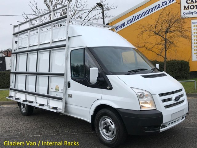 2013 13 Ford Transit 2.2 350 Lwb High Roof [ Glaziers Frail+Side Rack ] Van Free UK Delivery