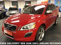 USED 2012 62 VOLVO XC60  2.4 D5 AWD R-DESIGN PREMIUM 6 SPEED IN RED ONLY 55K - SAT NAV - F.V.S.H. - 20 INCH ALLOYS