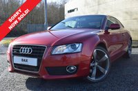 USED 2011 11 AUDI A5 3.0 TDI QUATTRO SPORT 3d 237 BHP FINISHED IN VERY RARE GARNET RED! SUPERB FSH! GREAT SPEC INCLUDING SAT NAV! THIS REALLY IS A ONE OFF EXAMPLE!