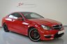USED 2013 62 MERCEDES-BENZ C CLASS 6.2 C63 AMG 2d AUTO 487 BHP PERFORMANCE PACK FIRE OPAL 1 FORMER KEEPER FMBSH