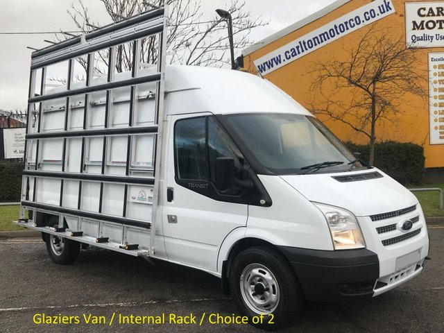 2012 62 Ford Transit 2.2 350 Lwb High Roof [ Glaziers Frail- Side Rack ] Van Free UK Delivery