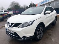 USED 2014 14 NISSAN QASHQAI 1.5 DCI TEKNA 5d 108 BHP *satnav+pan roof+leather+bluetooth*