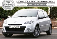 USED 2012 12 RENAULT CLIO 1.5 DYNAMIQUE TOMTOM DCI 3d 88 BHP +++ FREE 6 months Autoguard Warranty included in screen price +++
