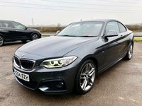 USED 2015 64 BMW 2 SERIES 2.0 220D M SPORT 2d 188 BHP Mineral Grey & Coral Red Leather