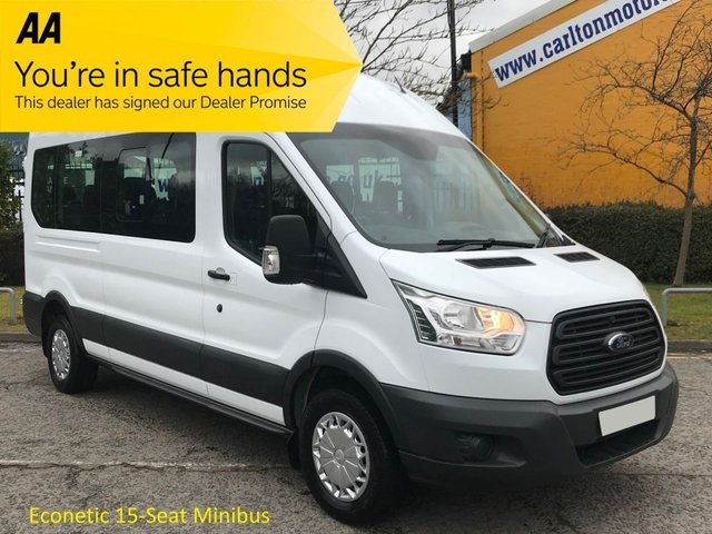 2014 64 Ford Transit 410 TDCi 125 L3 H2 ECONETIC 15 SEAT MINIBUS LWB HIGH ROOF RWD Free UK Delivery